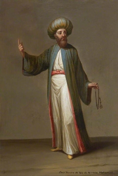 Emir homme de lois de la race Mahomet by Jean Baptiste Vanmour