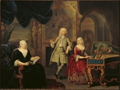 Family portrait of Sara Rothé and Jacob Ploos van Amstel with Sara's mother by Jurriaan Buttner