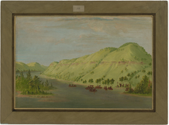 Father Hennepin Leaving the Mississippi to Join La Salle.  May 8, 1680 by George Catlin
