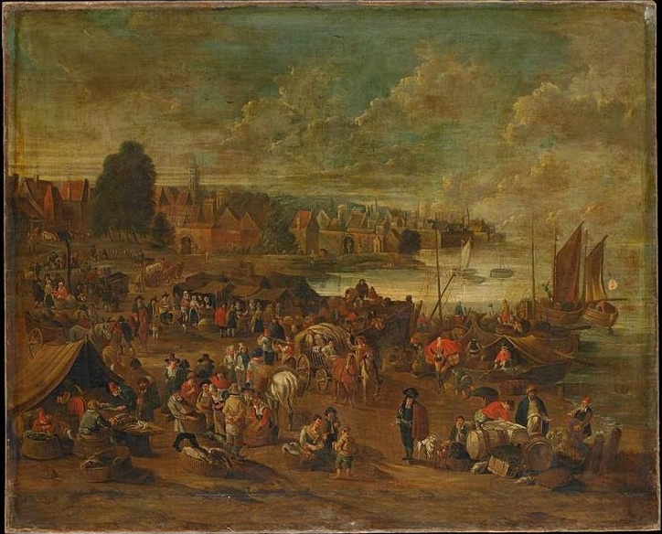 Fish Market in a Port