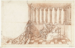 Gezelschap op een terras by Gesina ter Borch