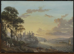 Gezicht op Conway Castle, Wales by Paul Sandby