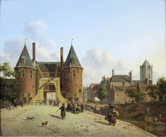 Gezicht op de Weerdpoort in Utrecht by Jan Hendrik Verheijen