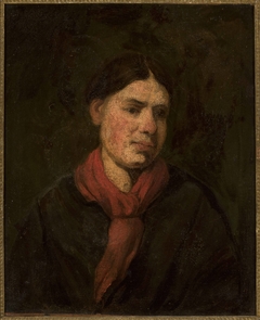 Girl in a red scarf