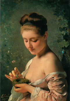 Girl with a Nest by Charles Joshua Chaplin