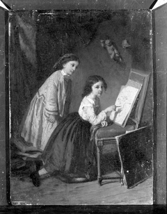 Girls Drawing by Isidore Patrois