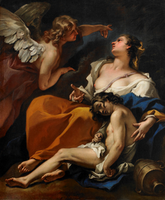 Hagar and Ishmael Saved by the Angel by Sebastiano Ricci