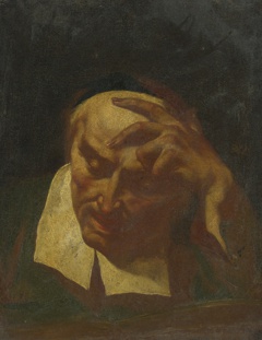 Head study of an elderly man reading by Giovanni Battista Piazzetta