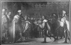 Herzog Albrecht III. (der Fromme) von Bayern schlägt 1440 die böhmische Königskrone aus by Hans Werl