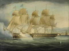 HMS Shannon taking USS Chesapeake, 1 June 1813 by Thomas Buttersworth