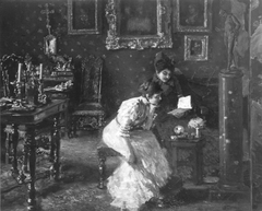 Im Salon by Albert von Keller