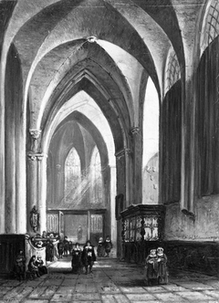 Interieur van de Sint Jacobskerk te Utrecht by Jacobus Johannes Josephus Hilverdink