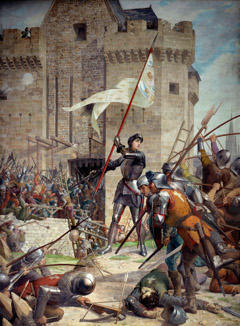 Jeanne d'Arc en armure devant Orléans by Jules Eugène Lenepveu