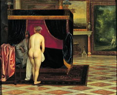 Kandaules’ Wife Discovering the Hiding Gyges by Eglon van der Neer