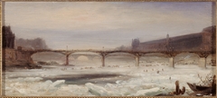 La Seine et le Pont des Arts, en janvier 1848 by Jean-Jacques Champin