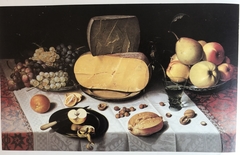 Laid Table with Cheese, Fruit and a Berkemeyer