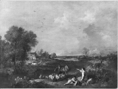 Landscape with a Shepherd and his Flock by Francesco Zuccarelli