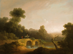 Landscape with Figures Crossing a Bridge