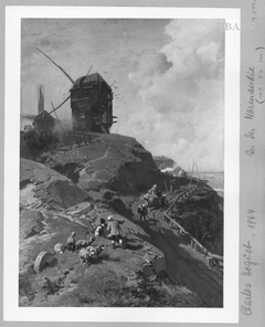 Landschaft mit Windmühle und Staffage by Charles Hoguet