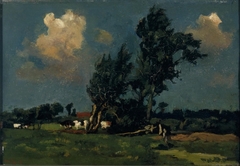 Landschap met wilgebomen by Willem de Zwart