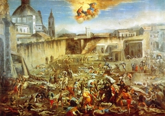Largo Mercatello a Napoli durante la peste del 1656.