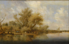 Le Debarcadère by Salomon van Ruysdael