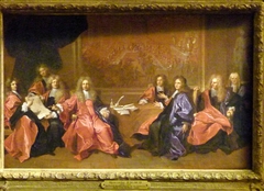 Le Prévôt des marchands et les échevins de la ville de Paris délibérant le 1er avril 1689