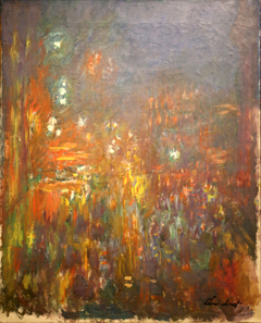 Leicester Square, by night by Claude Monet