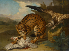 Leopard und Geier by Philipp Ferdinand de Hamilton