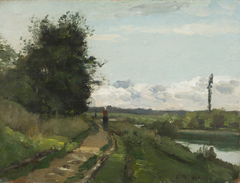 Les bords de la Seine à Bougival by Camille Pissarro