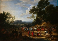 Louis XIV Travelling by Adam Frans van der Meulen