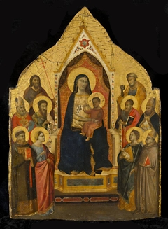 Madonna and Child Enthroned with Ten Saints: Maestà by Taddeo Gaddi