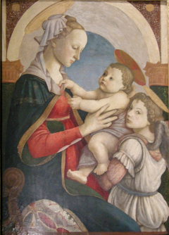 Madonna and Child with an Angel by Sandro Botticelli