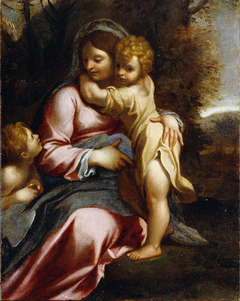 Madonna and Child with Saint John by Anonymous