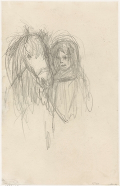 Meisje met een paard by Jozef Israëls