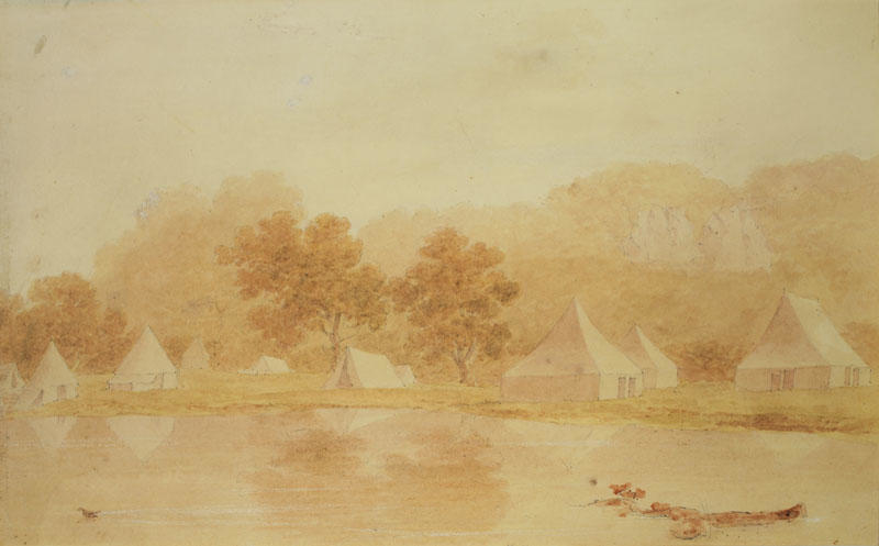 Military Camp, Hutt River c. 1840