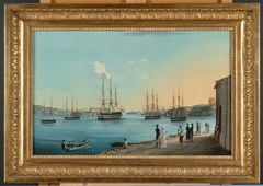 Nederlands eskader in de haven van Port Mahon by anonymous painter