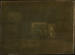 Nocturne in Black and Gold: Rag Shop, Chelsea by James McNeill Whistler