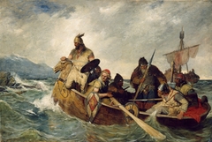Nordmennene lander på Island år 872 by Oscar Wergeland