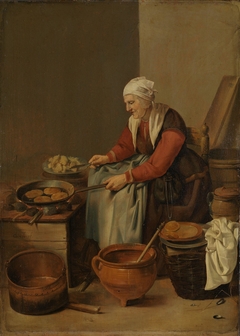Old Woman in her Kitchen by Gerard Donck