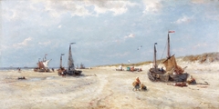 On the beach at Katwijk by François Musin