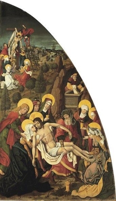 Passionstafel, rechte Tafel: Grablegung Christi by Thoman Burgkmair