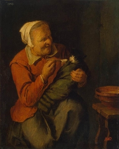 Peasant Woman with a Cat