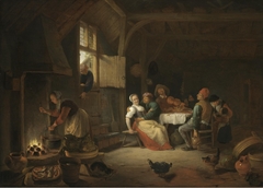 Peasants in an Interior by Hendrik Martenszoon Sorgh