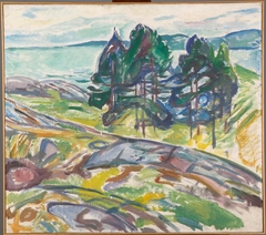 Pine Trees by the Sea by Edvard Munch