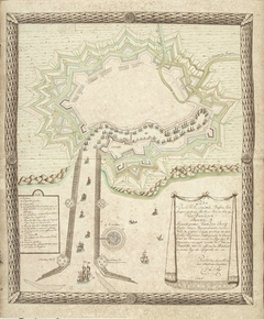 Plattegrond van Duinkerke, 1706 by Samuel Du Ry de Champdoré