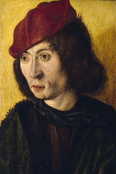 Portrait Bust of an Unknown Young Man in a Red Cap by Anonymous
