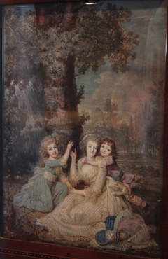 Portrait de la reine Marie-Antoinette, de sa fille et de son second fils by François Dumont