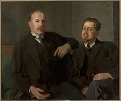 Portrait of Weysenhoff and Władysław Reymont by Stanisław Lentz