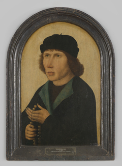 Portret "Onbekende man" op hout door Cornelis Buys meester van Alkmaar, circa 1500 by Cornelis Buys